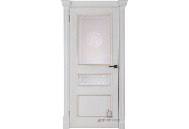 гранд 2 дуб patina Bianco, стекло Версачи